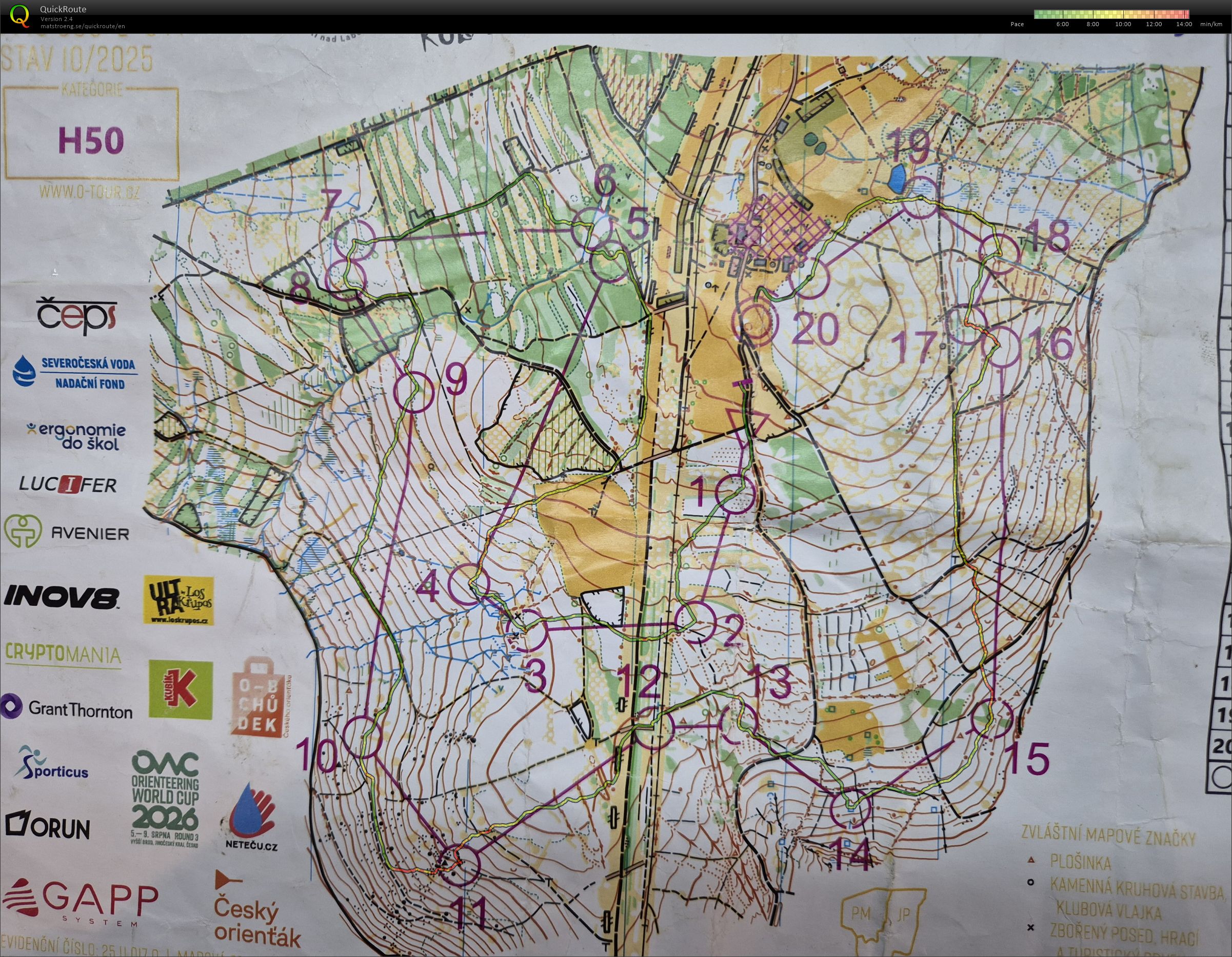 Czech O tour - Lesná - H50 - long (26.10.2025)
