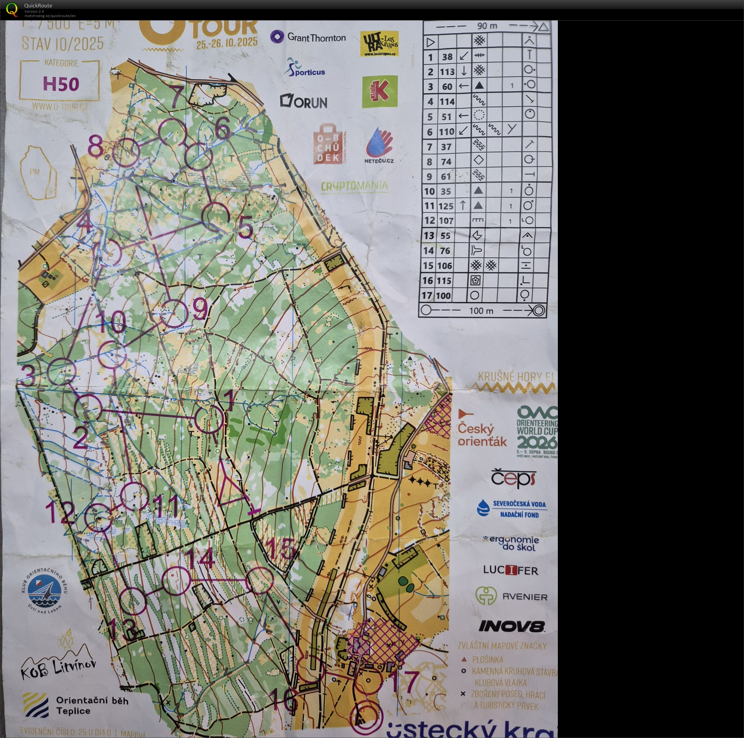 Czech O tour - Lesná - H50 - middle (25.10.2025)